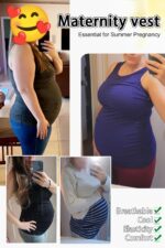 Summer Women's Maternity Tank Top Comfy Sleeveless Maternity Clothes (3 pcs) - Image 6