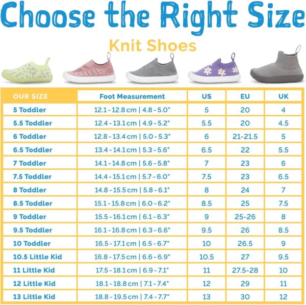 JAN & JUL Baby Toddlers Kids Boys Girls Light-Weight Breathable Breeze Knit Sneakers, Non-Slip Air Cushion Soles, Slip-on Shoes - Image 5