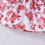 Baby Girl Dress Ruffle Short Sleeve with Floral Print for Infant Girl Summer Princess Dress - Image 6
