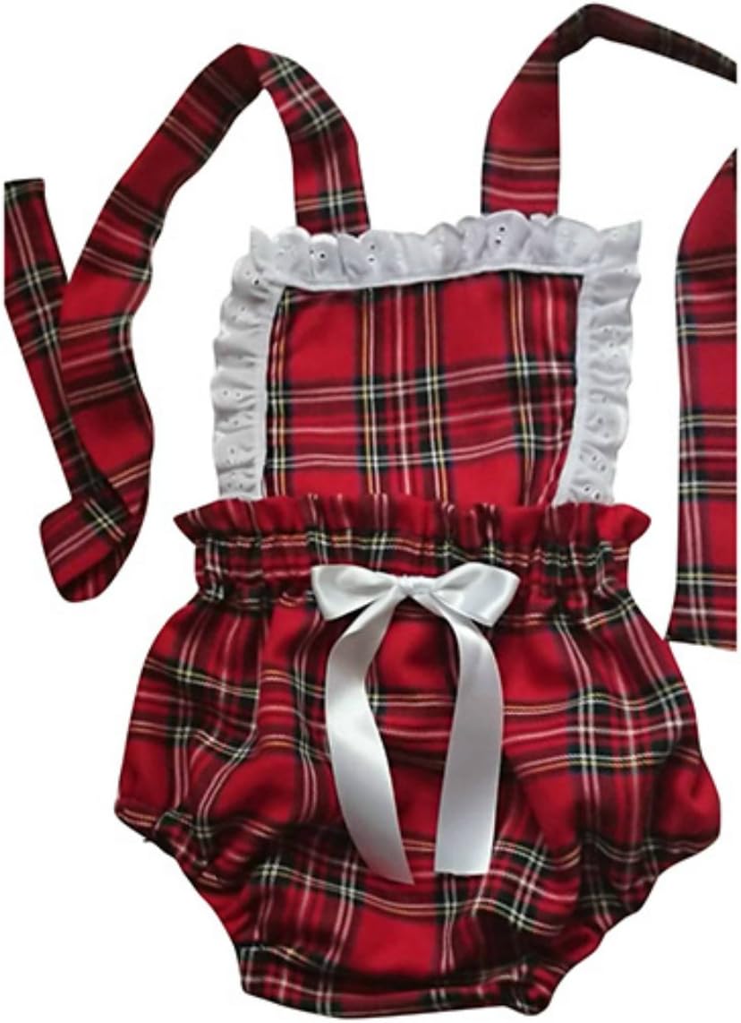 1742989595_71UJdgPAVL._AC_SL1500_.jpg Tartan Print Baby's Girl's Bloomer Cute Baby Set Baby Girls Clothes Winter Outfit - Image 1
