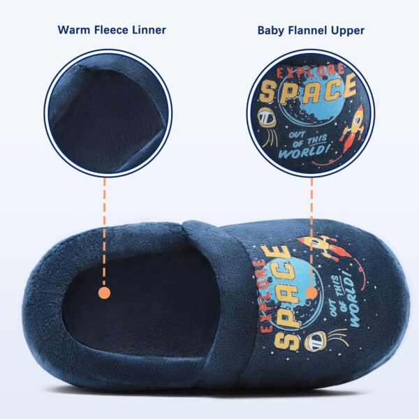 FUPPIA Boys Slippers Non-Slip Soft Comfy Memory Foam Slippers for Little/Big Kids Indoor Outdoor Children Slippers - Image 2