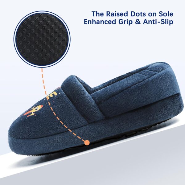 FUPPIA Boys Slippers Non-Slip Soft Comfy Memory Foam Slippers for Little/Big Kids Indoor Outdoor Children Slippers - Image 5