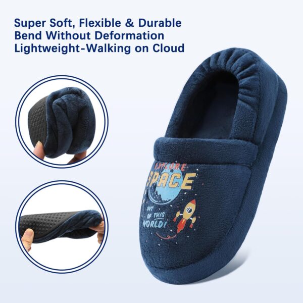 FUPPIA Boys Slippers Non-Slip Soft Comfy Memory Foam Slippers for Little/Big Kids Indoor Outdoor Children Slippers - Image 6