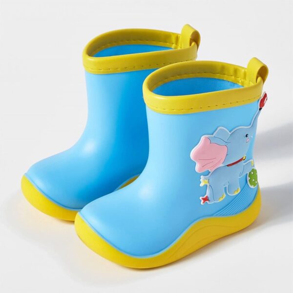 Baby Shoes 9 12 Months Girls Outdoor Babies Cute Elephant Character Rain Shoes Children's Rain Shoes Boys and Girls Water Shoes Baby Rain Boots Water Boots Baby Booties 0 3 Months Cottontoddler Boots - Image 2