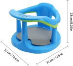 Toddler Shower Seat, Baby Shower Chair, Heat Resistant Bath Support Seat, Non-Slip Anti-Rollover Skin Friendly for 6-18 Month Boy Girl, 32 x 32 x 21 cm - Image 7