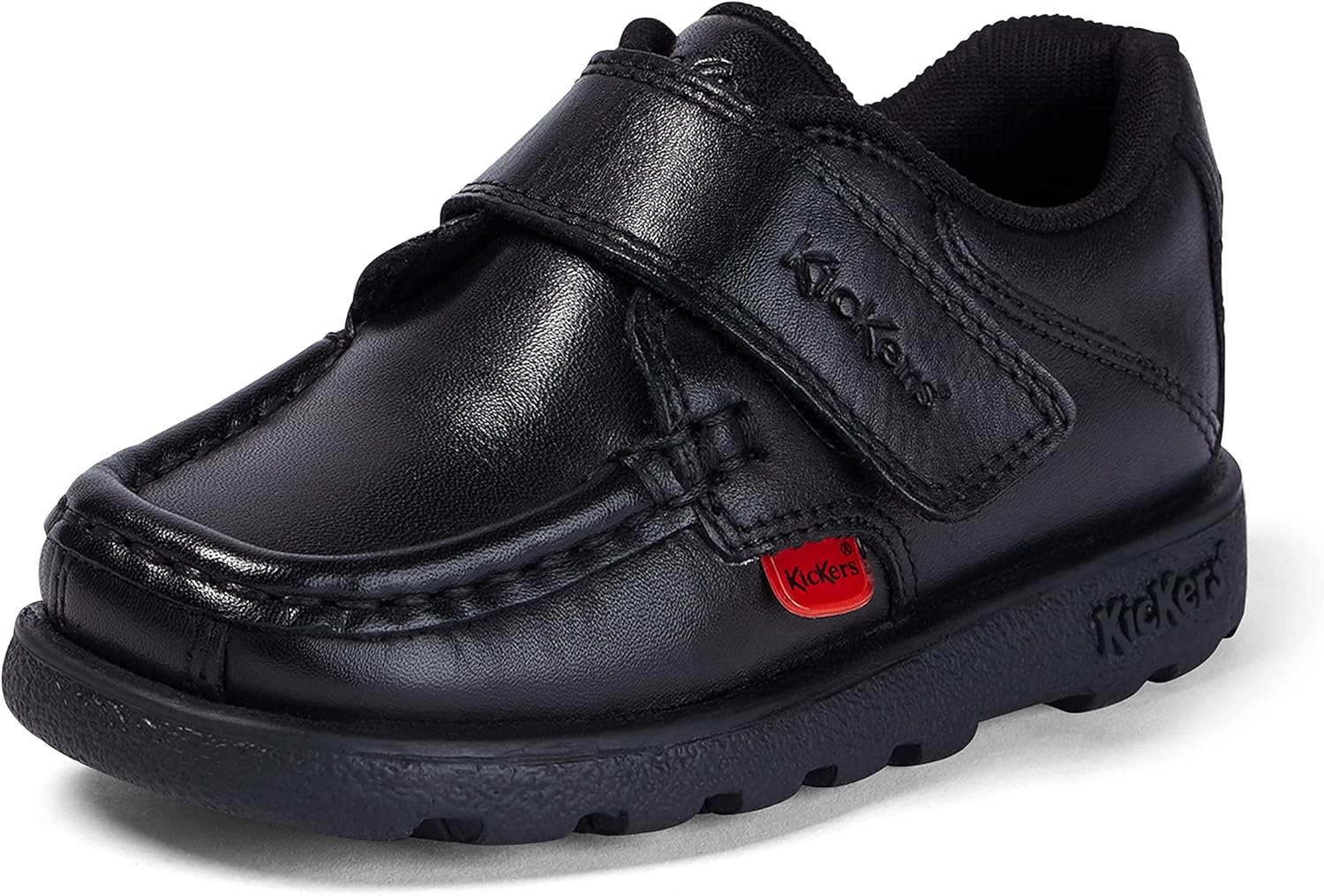 1743029354_81-XDlL6fJS._AC_SL1500_.jpg Kickers Boy's Fragma Single Strap Moc Toe Comfortable Leather Shoes - Image 1