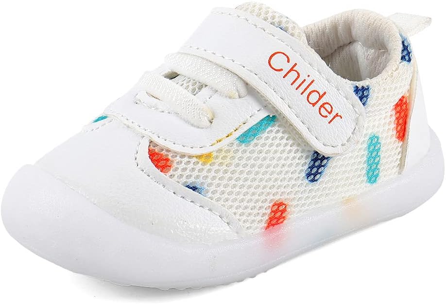 1743062797_51Puz4n0PhL._AC_SL1000_.jpg MASOCIO Baby Boys Girls First Walking Shoes Infant Toddler Trainers Anti-Slip Shoes - Image 1