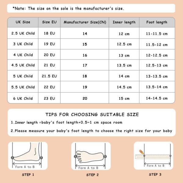 MASOCIO Baby Boys Girls First Walking Shoes Infant Toddler Trainers Anti-Slip Shoes - Image 4