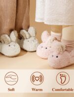 Ausing Girl's Slippers Baby Plush Slipper Cute Bunny Slippers Toddler Winter Warm Slipper Soft Anti-Slip Children House Shoes - Image 5