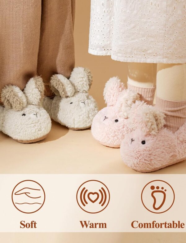 Ausing Girl's Slippers Baby Plush Slipper Cute Bunny Slippers Toddler Winter Warm Slipper Soft Anti-Slip Children House Shoes - Image 5