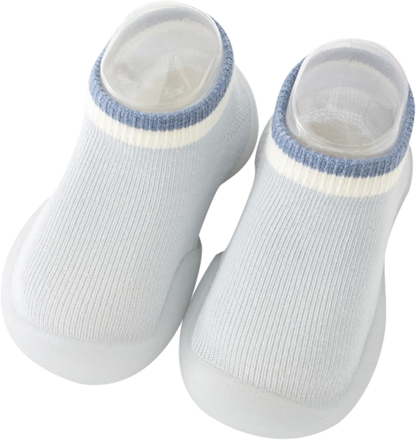 1743126899_61bcEoojbxL._AC_SL1500_.jpg Falafoty Baby Sock Shoes Baby First Walking Shoes, Toddler Non-Slip Breathable Slippers with Soft Rubber Sole, Newborn Summer Breathable Walk Sock Shoes for Baby Boys Girls Sneakers (Blue, 18-24Month) - Image 1