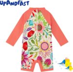 upandfast Baby Boys/Girls Zipper Swimwear with Snap Bottom UPF 50+ Sun Protection Toddler One Piece Swimsuit - Image 2
