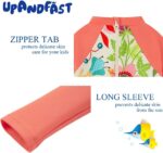 upandfast Baby Boys/Girls Zipper Swimwear with Snap Bottom UPF 50+ Sun Protection Toddler One Piece Swimsuit - Image 4