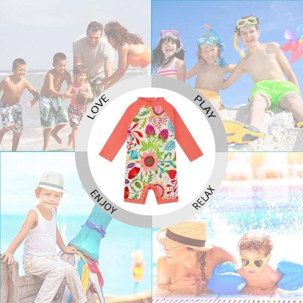 upandfast Baby Boys/Girls Zipper Swimwear with Snap Bottom UPF 50+ Sun Protection Toddler One Piece Swimsuit - Image 7