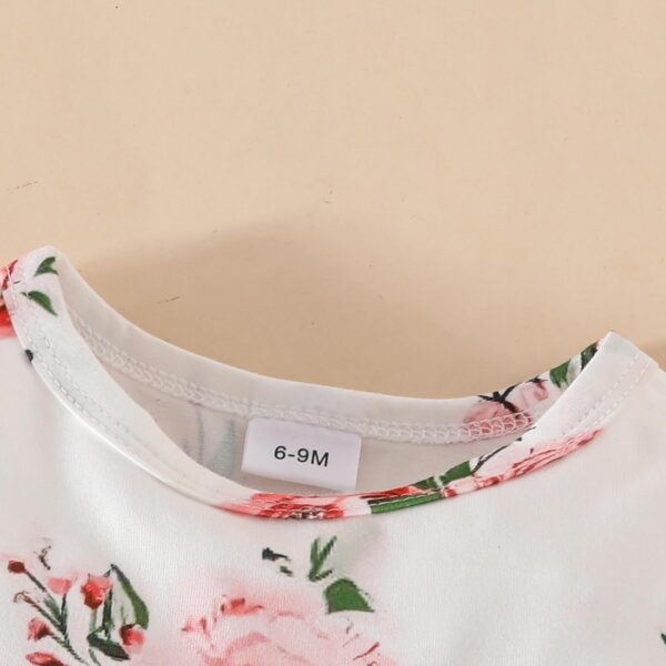 JiAmy Baby Girls Dress Outfits Sleeveless Floral Print Tulle Tutu Dresses Long Sleeve Waffle Cardigan Coat 2Pcs Clothes Set for Toddler Girl 6 Months-3 Years - Image 5