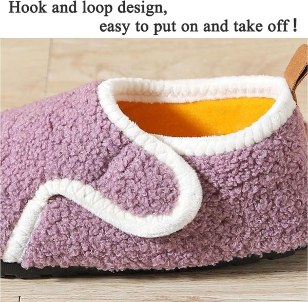 Cozozn Boys Girls Slippers Kids House Slippers Booties Indoor Shoes Easy Fasten Non Slip Sole - Image 5