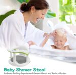 Lesunbak Baby Bath Seat, NewbornInfant Baby Bath Chair, Non-Slip Bath Tub Chair with Suction Cups and Non-Slip Mat, Portable Safety Chair for 6-18 Months Old Babies - Image 2
