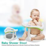 Lesunbak Baby Bath Seat, NewbornInfant Baby Bath Chair, Non-Slip Bath Tub Chair with Suction Cups and Non-Slip Mat, Portable Safety Chair for 6-18 Months Old Babies - Image 3