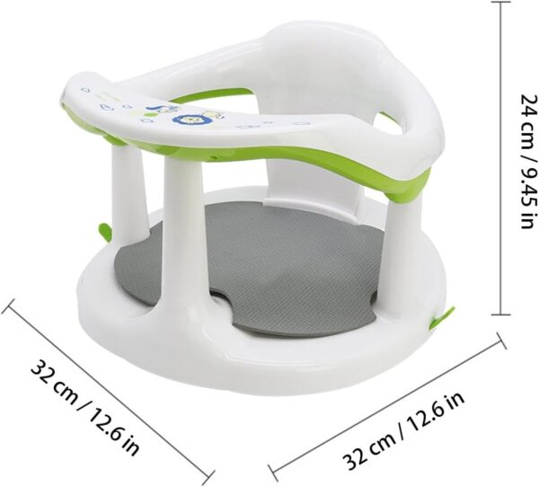 Lesunbak Baby Bath Seat, NewbornInfant Baby Bath Chair, Non-Slip Bath Tub Chair with Suction Cups and Non-Slip Mat, Portable Safety Chair for 6-18 Months Old Babies - Image 7