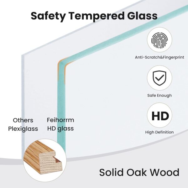 Picture Frame 12×12, Oak Wood 12×12 inch Square Photo Frame, 3 Pack 12×12 Frame with Mount for 8x8 Photo Frames, Vertical & Horizontal Wall Hanging Picture Frame for Home Poster Prints Decor - Image 5