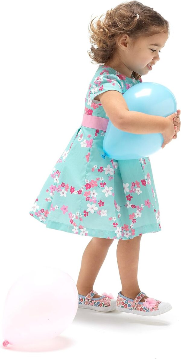 Little Girls Party Dress – Pretty Princess 100% Cotton Dress, Short Sleeved for Toddler 6 Months to 4 Years - by The Little Dress Co - Image 3