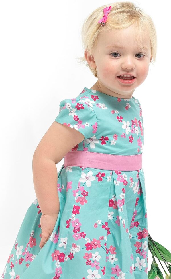 Little Girls Party Dress – Pretty Princess 100% Cotton Dress, Short Sleeved for Toddler 6 Months to 4 Years - by The Little Dress Co - Image 6