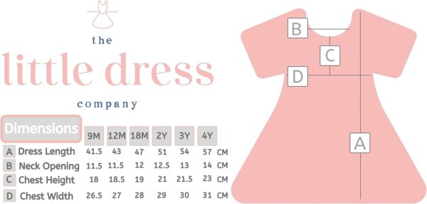 Little Girls Party Dress – Pretty Princess 100% Cotton Dress, Short Sleeved for Toddler 6 Months to 4 Years - by The Little Dress Co - Image 9