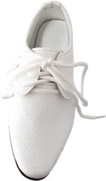 Momolaa Boys Tuxedo Dress Shoes Formal Dress Shoes Lace Up Wedding Prom Footwear
