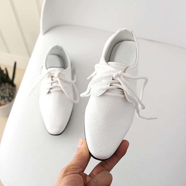 Momolaa Boys Tuxedo Dress Shoes Formal Dress Shoes Lace Up Wedding Prom Footwear - Image 5