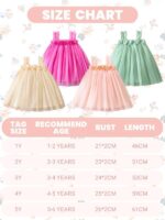 JiAmy Toddler Girl Tulle Dress Princess Casual Summer Strap Flower Sundress Mesh Sleeveless Kids Baby Dresses for Age 2-6 - Image 7