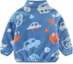 Toddler Kids Polar Fleece Jacket, Thickened Full-Zip Long Sleeve Warm Coats Outwear for Baby Boys Girls Autumn Spring Winter - Image 2