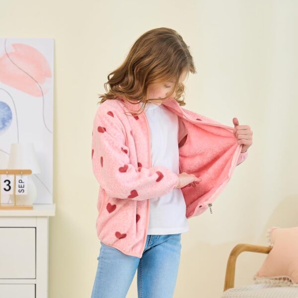 Toddler Kids Polar Fleece Jacket, Thickened Full-Zip Long Sleeve Warm Coats Outwear for Baby Boys Girls Autumn Spring Winter - Image 4