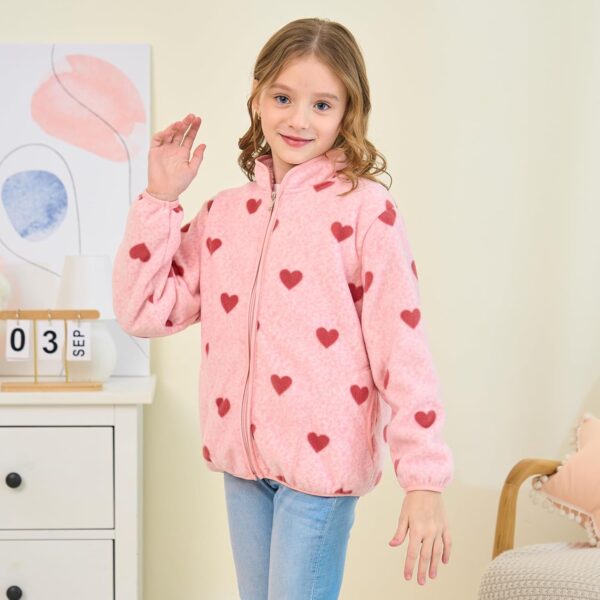 Toddler Kids Polar Fleece Jacket, Thickened Full-Zip Long Sleeve Warm Coats Outwear for Baby Boys Girls Autumn Spring Winter - Image 5
