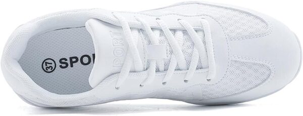 Womens Cheerleading Shoes Girls Cheer Shoes White Cheerleading Sneaker School Yoga Gymnastics Training Shoes - Image 3