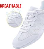 Womens Cheerleading Shoes Girls Cheer Shoes White Cheerleading Sneaker School Yoga Gymnastics Training Shoes - Image 5