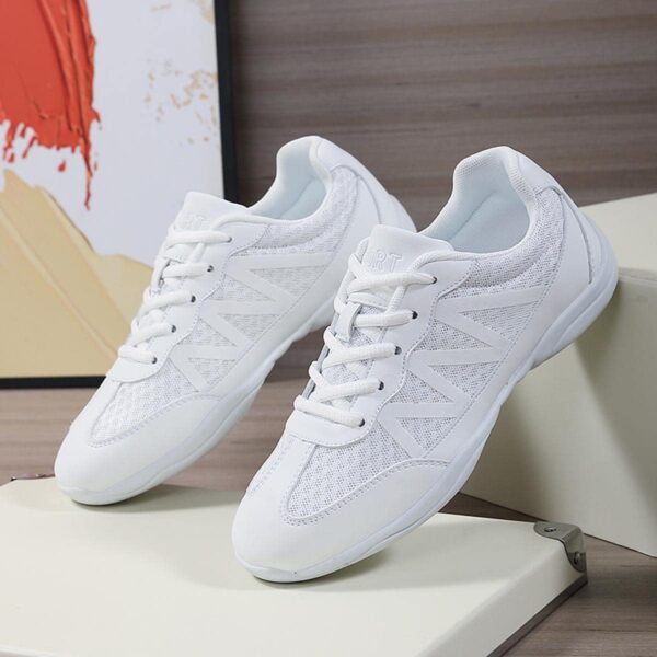 Womens Cheerleading Shoes Girls Cheer Shoes White Cheerleading Sneaker School Yoga Gymnastics Training Shoes - Image 7