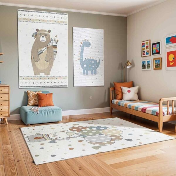 Livabliss Koala Kids Rug - Childrens Rugs for Bedroom 160x213 cm, Animal Kids Carpet for Girls & Boys Bedroom, Playroom and Nursery Rugs, Baby Rug for Girl or Boy Room, Beige and Ivory - Image 8