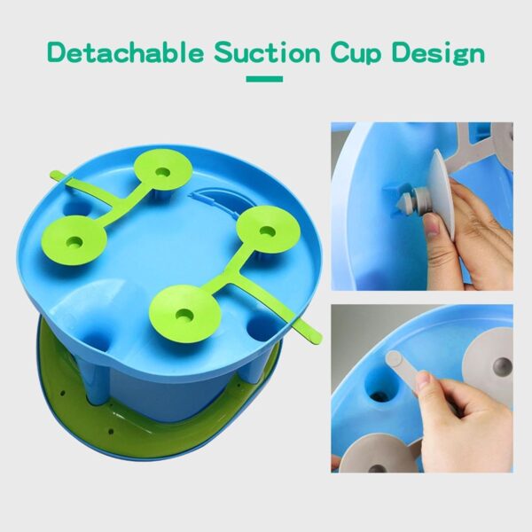 Baby Bath Seat for 6 Months Plus, Portable Non-Slip Baby Bath Chair, Bath Seat with Suction Cups, Baby Bath Support Seat, Heat Resistant Bath Support Seat Non-Slip Anti-Rollover Skin Friendly - Image 8