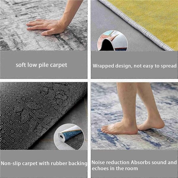 Kids Rug - 3D Optical Illusion Geometric Rectangle Rug, Childrens Rugs For Bedroom, Area Carpet For Kids Room, Nursery Or Playroom Carpets - Baby Bedroom Accessories For Boys & Girls 60 X 90 C -2F6R/U - Image 4