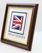 Skelf Frames 7 x 7 Inches Square Picture Photo Frame in 35mm Dark Wood with Gold Inlay with Glass Hand made in Yorkshire (Multiple Sizes) - Image 2