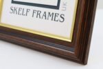 Skelf Frames 7 x 7 Inches Square Picture Photo Frame in 35mm Dark Wood with Gold Inlay with Glass Hand made in Yorkshire (Multiple Sizes) - Image 5
