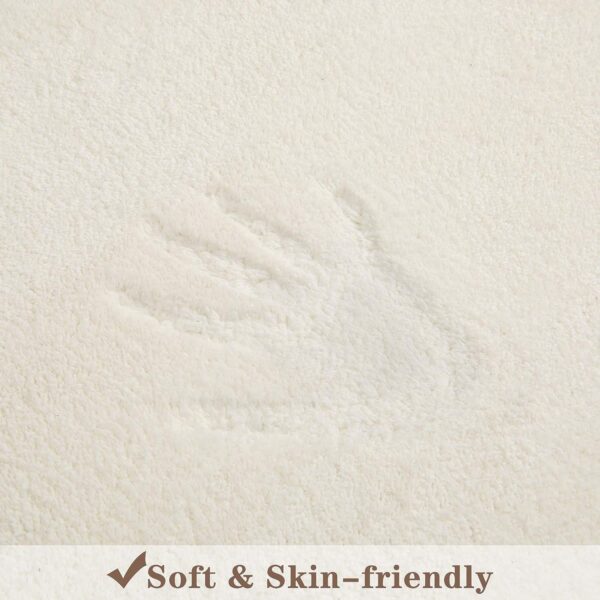 Round Area Rugs Fluffy Carpets Nursery Area Rug Crawling Play Mat for Children Toddlers Bedroom Shaggy Decor for Teenage Rug for Bedroom Living Room Anti-Skid Cartoon Lion (Brown, 120cm) - Image 2