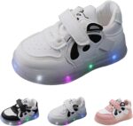 Toddler Boys Girls Light Up Shoes Little-Kids Flashing Soft Bottom Breathable Sport Shoes Children Luminous Trainer Light Shoes for Big Boys Light Up Sneakers for Toddler Girls White - Image 4