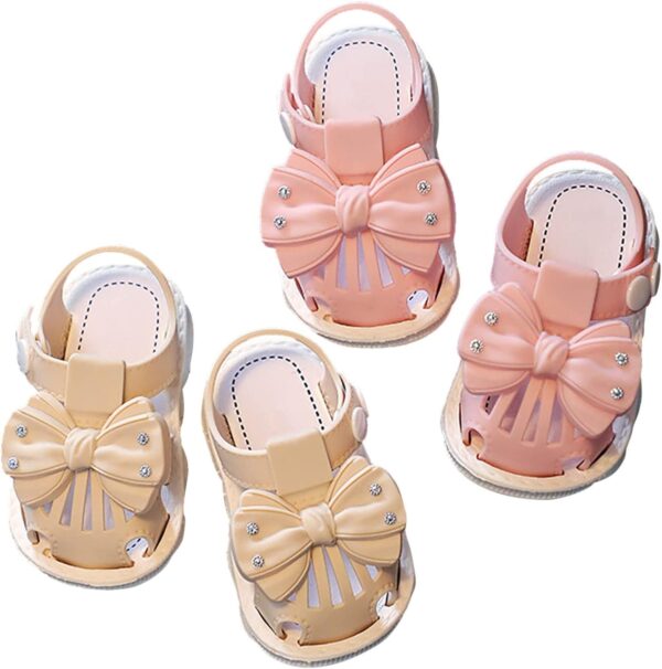 Toddler Baby Girl Shoes Breathable Shoe Dew Toe Shoe Bag Head Sandals Girl Sandals Baby Soft Shoe Sandals For 0 To 3 Years Sandals for Toddler Girls Size 4 - Image 3