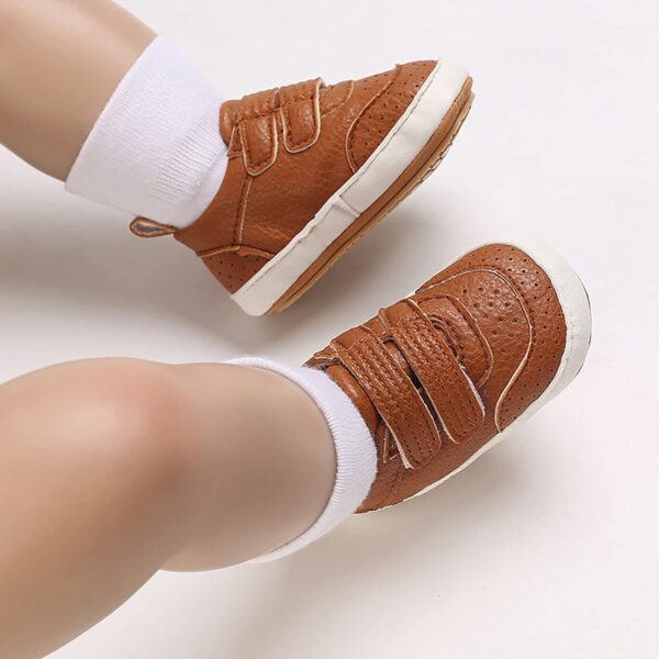 Spring and Autumn Children Baby Toddler Shoes Boys and Girls Flat Bottom Non Slip Lightweight Comfortable Double Hook Loop Solid Color Simple Kids Shoes Size 4 - Image 7