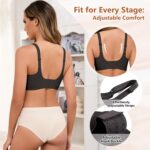 CMTOP Nursing Bras for Women Seamless Breathing Maternity Bras Soft and Comfortable Women's Bralette Adjustable and Removable Strap Breastfeeding Bra Pregnancy Sleep Bralette - Image 4