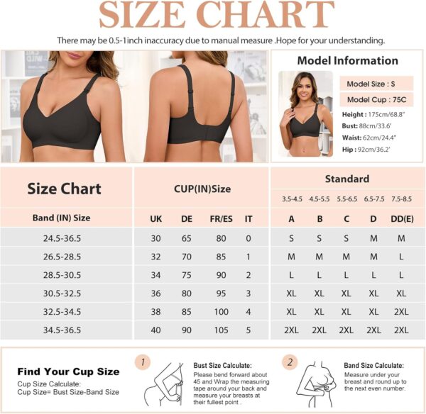 CMTOP Nursing Bras for Women Seamless Breathing Maternity Bras Soft and Comfortable Women's Bralette Adjustable and Removable Strap Breastfeeding Bra Pregnancy Sleep Bralette - Image 6