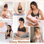 CMTOP Nursing Bras for Women Seamless Breathing Maternity Bras Soft and Comfortable Women's Bralette Adjustable and Removable Strap Breastfeeding Bra Pregnancy Sleep Bralette - Image 7