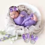 Uposao Baby Girl Shoes with Headband Gift Soft Sole Non-Slip Sneakers Princess Shoes for Birthday Baptism Ceremony Kids Girls 0-6 Months - Image 5