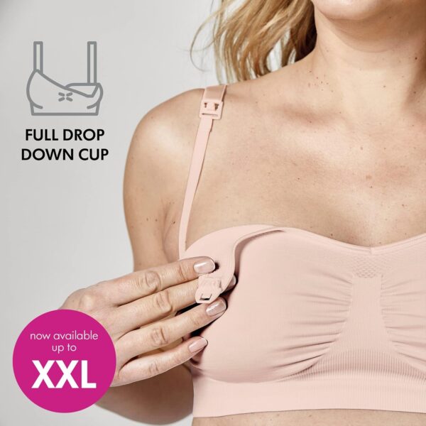 Medela Keep Cool Seamless Maternity and Nursing Bra with 2 Breathing Zones and Soft Touch Fabric for Comfortable Support, Black - Image 3